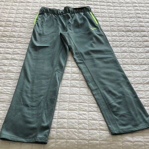 Nike Olive Green Pants with Neon Accents